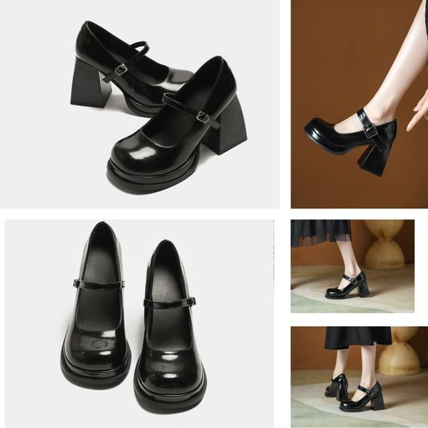 Scarpe eleganti Slingback Tacchi alti Scarpe stringate dal taglio basso Sandali Tacco medio Maglia nera con stampa scintillante Scarpe con cinturino alla caviglia in pelle di gomma Pantofole da donna