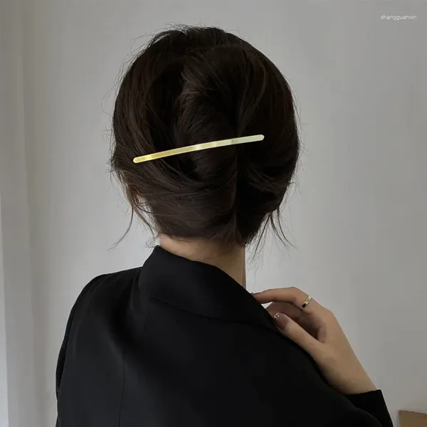 Haarspangen im koreanischen Stil, ein Wort, Haarnadel, Federclip, Froschschnalle, Schmuck, einfache Greif-Accessoires für Damen