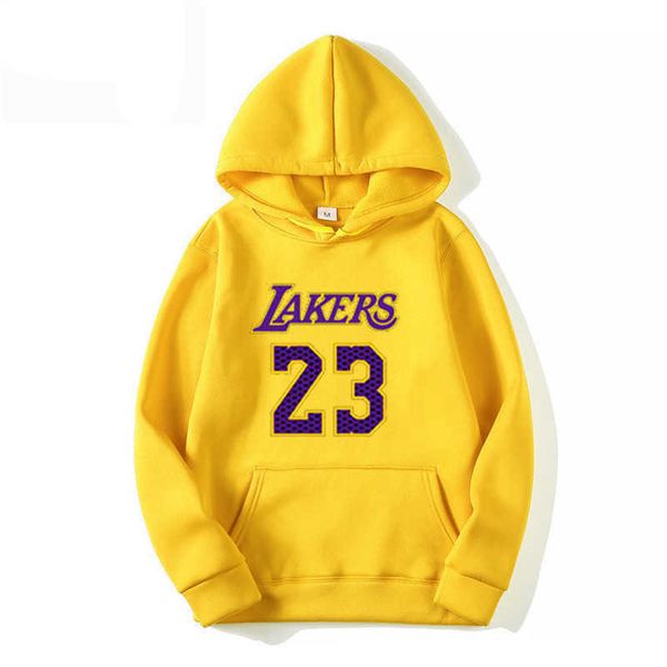 Felpa con cappuccio Lakers Kobe James da uomo, basket, hip hop, ampia, alla moda