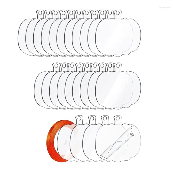 Брелки Y4QE, 1 комплект, незавершенный ремесленный декор, тыква, акриловые заготовки с лентой для Хэллоуина