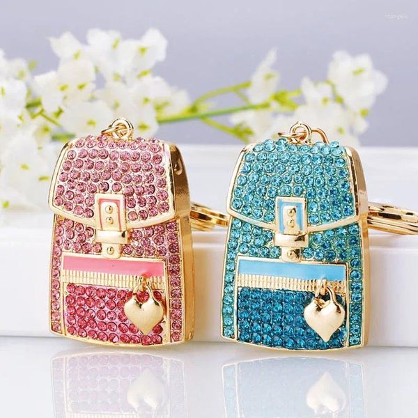 Chaveiros Saco bonito em forma de chaveiro Zipper Design Mulheres Meninas Mini Mochila Chaves Cartão Bolsa Bolsa Pingente Chaveiro Jóias