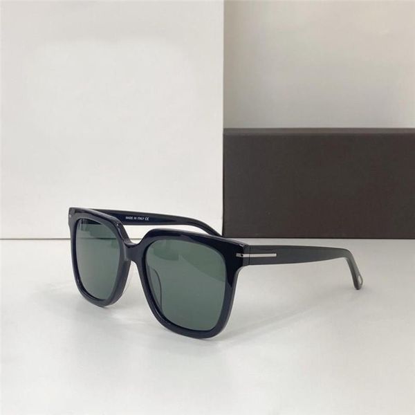 Clássico T Mens Sunglasses Womens Designer Quadrado Âmbar Acetato Quadro Lente Verde Simples Generoso Versátil Sunshades Polarizados Ligh234F