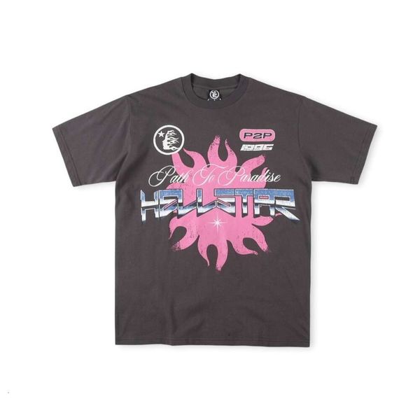 Hellstar 24ss Designer-T-Shirts für Herren und Damen, Hip-Hop-Trend, Hellstar Spiritual Running Spirit Race Print, Herren- und Damen-Shorts aus reiner Baumwolle 8858