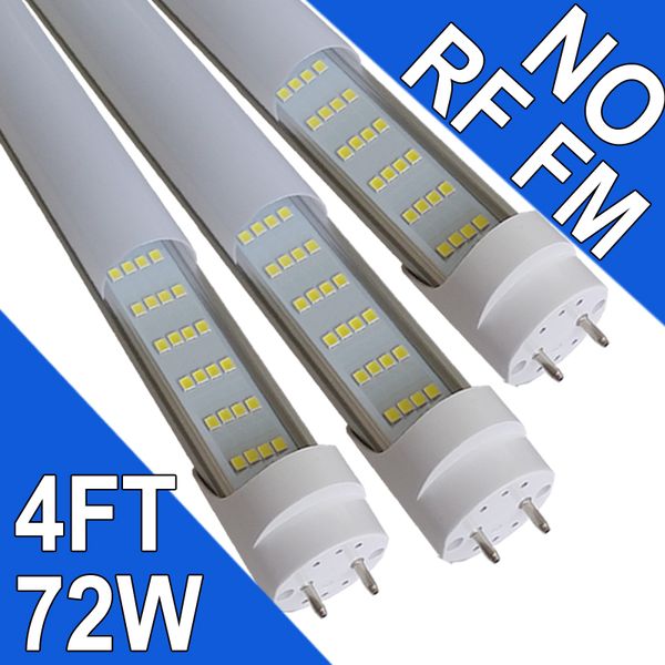 4 piedi LED LIGHT TUBE 2 PIN G13 BASE BASE BASE T8 Bypass richiesto, alimentato a doppia end, sostituti del tubo di farina T8 da 48 pollici da 48 pollici, 7200 lumen, AC90-277V USASTICK