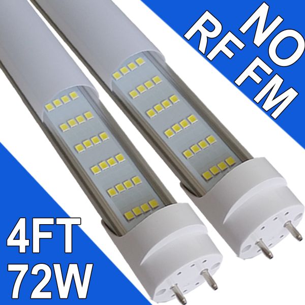 T8 T10 T12 4FT LED-Glühbirne, 72W 4FT LED-Ladenleuchte 7200 Lumen, 6000K LED-Leuchtstoffröhren-Ersatz, Bi-Pin-G13-Sockel für Garagenlagerleuchte, milchige Abdeckung usastock