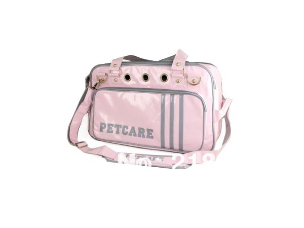 Borsa da trasporto per cani da compagnia con tracolla in poliestere con design a colori rosa con spedizione gratuita