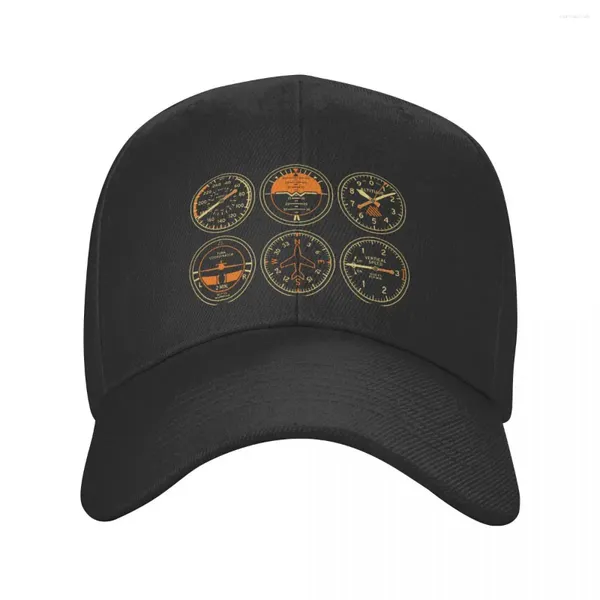 Top Caps Kokpit Altı Kadran Uçuş Simülatörü Pilot Beyzbol Kapağı Ayarlanabilir Havacılık Uçak Baba Şapkası Açık Snapback Yaz Şapkaları