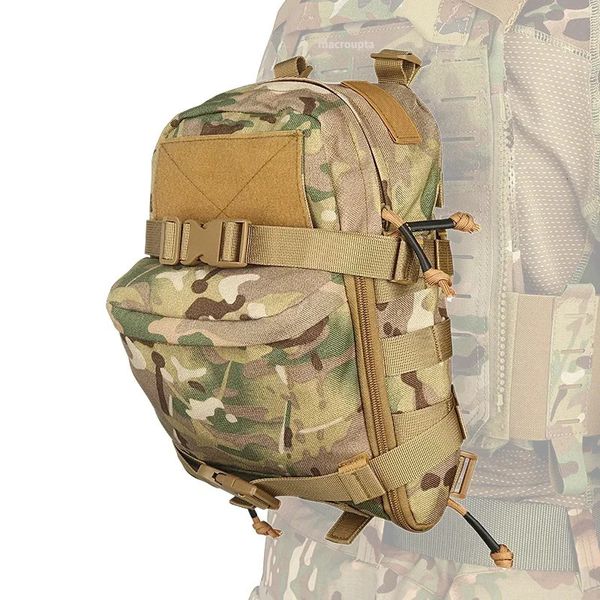 Naylon Açık Taktik Hidrasyon Sırt Çantası Hafif Su Geçirmez Molle Sistem Moll Pouch EDC Çanta Av Kampı Bisiklete binme 240124