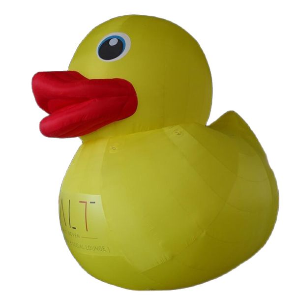 Toptan kişiselleştirilmiş 13 feet yükseklik dev şişirilebilir kauçuk ördek modeli / 4m boyunda şişme, dekorasyon için sarı ördekler-001