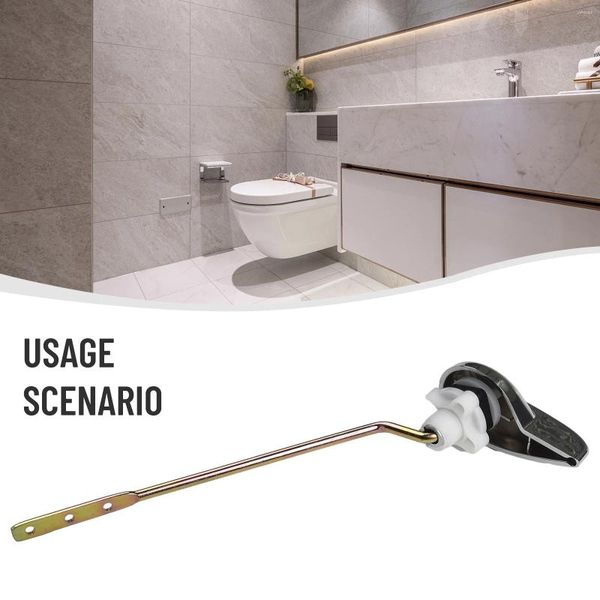 Badezubehör -Set 1PCS Universal Toilettenbehälter Flush Hebel Haushalt Chromschlüssel Handle Badezimmer -Hardwarezubehör