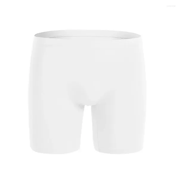 Cuecas masculinas perna longa boxer breve calções de seda gelo diário outono seda (nylon) marca primavera alta qualidade verão inverno