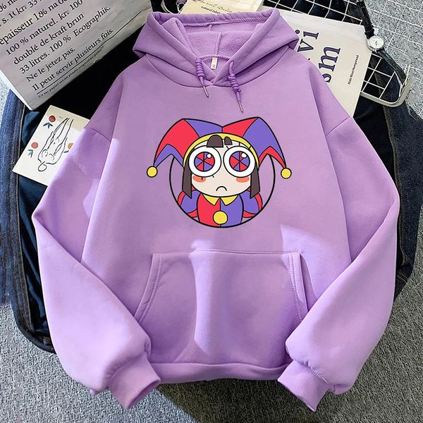 THE AMAZING DIGITAL CIRCUS Pomni Hoodie Streetwear Frau Grafik Sweatshirt Casual Langarm Winter Pullover Kleidung 240125