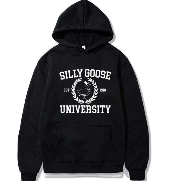 Silly Goose University com capuz estampado solto casual