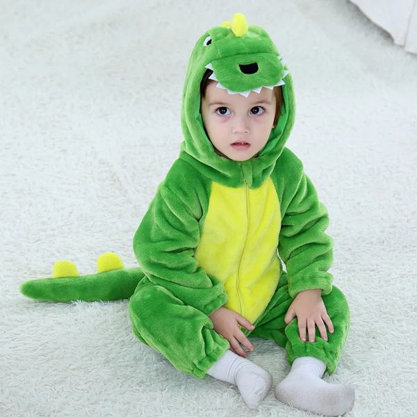 Baby Kawaii Kigurumi Cartoon Pigiama Abbigliamento nato Pagliaccetto infantile Tutina Animale Costume Anime Outfit Tuta invernale con cappuccio 240119