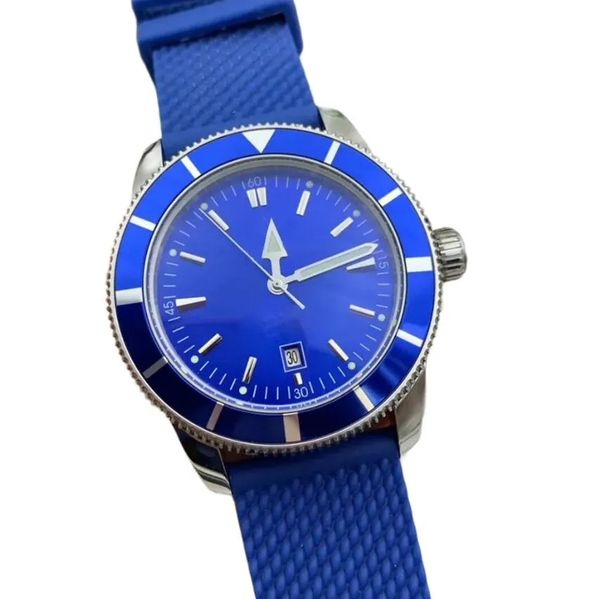 U1 AAA Bretiling di alta qualità in vera pelle Super Ocean Heritage Avenger Navitimer Orologi da uomo 46MM quadrante blu orologio meccanico automatico data orologi da polso
