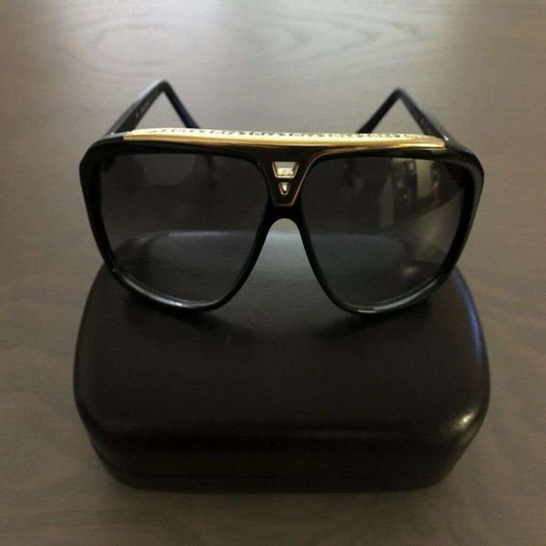 Moda de luxo nova marca evidência óculos de sol para mulheres retro vintage masculino designer brilhante moldura ouro logotipo do laser qualidade com box304r