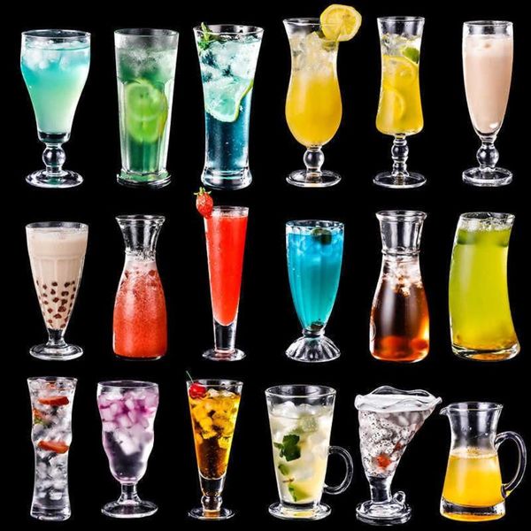 Startseite Kreative Eisbecher Getränk Freizeit Bar Saft Glas Milch Tee Milchshake X0703278I