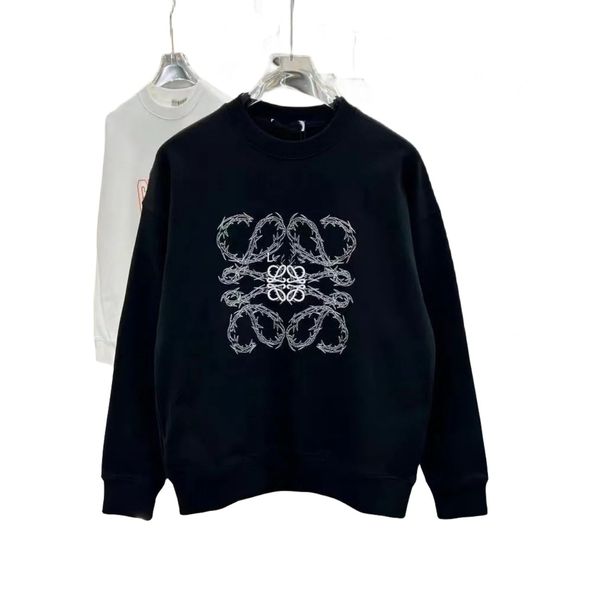 Kadınların Gevşek O-boyunlu Çiçek Mektubu Nakış Palazzo Palazza Sweatshirt Hoodies MLXLXXL3XL4XL