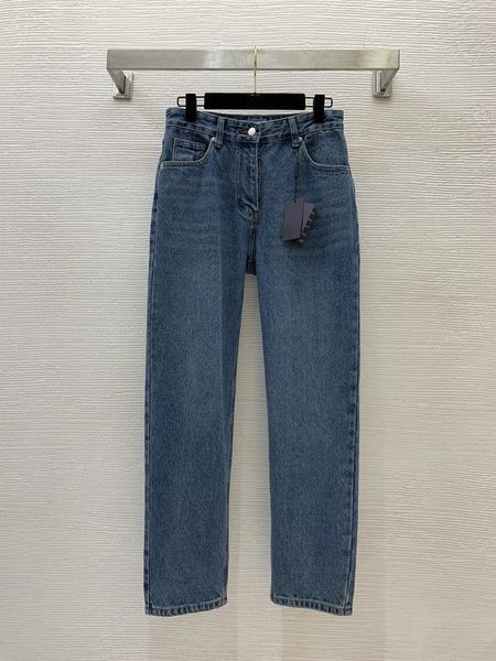 Designer jeans 2024 nova primavera verão moda flare painéis marca mesmo estilo calças de luxo roupas femininas 0128-11