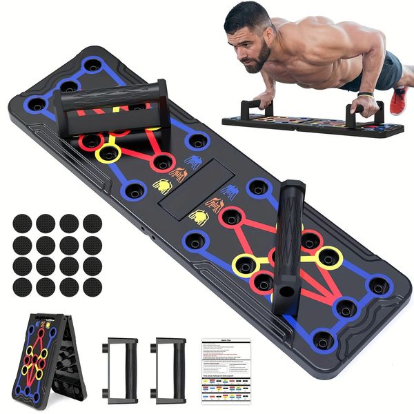 20-in-1 Push Up Board Get Fit Ton Brust Muskeln Falten Sie multifunktionale Übungsgeräte Fitness Sports-Fitness-Trainingskit 240123