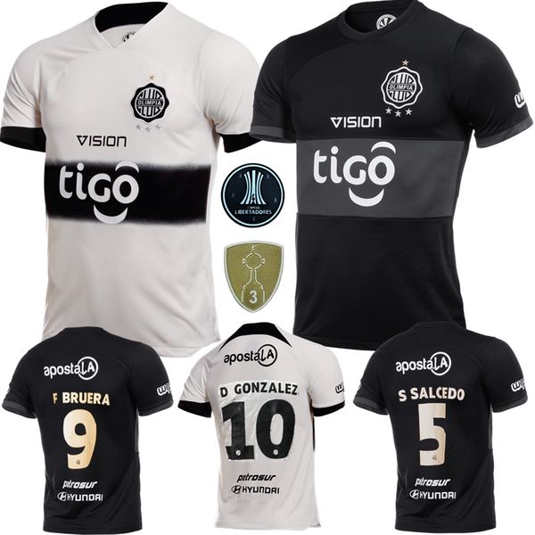 2024 2025 Club Olimpia Retro Futbol Formaları 24 25 ASUNCION PARAGUAY LIG BRUERA GONZALEZ Klasik Vintage Home Away Futbol Gömlek