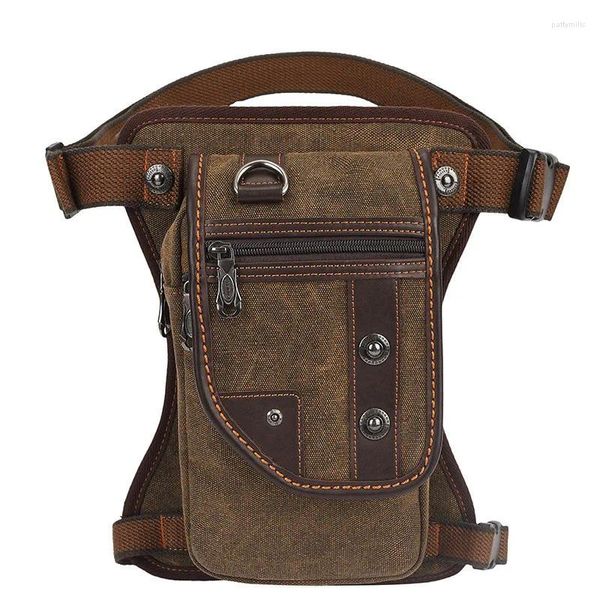 Marsupi Borsa sportiva da gamba in tela per uomo Coscia Vintage Marsupio Cintura Messenge Nerka Bum Heuptas Marsupio Uomo Hip AR02