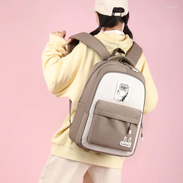 Schultaschen 2024 Wasserdichte Mochila für Mädchen Nettes einfaches Design Rucksack Kinder Hohe Qualität College Multi Farben