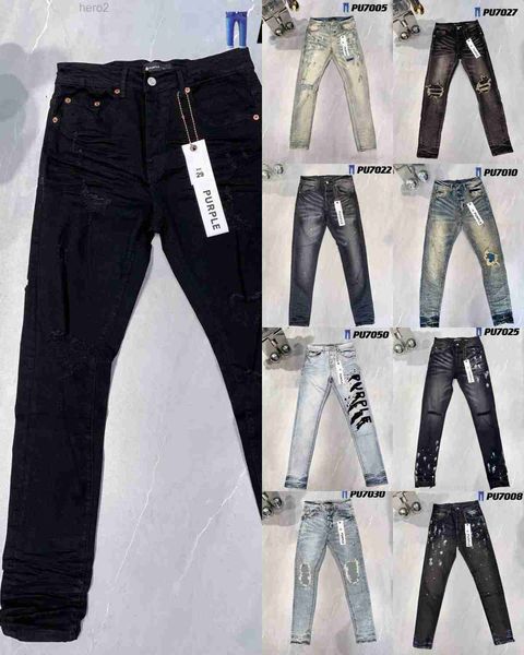 Designer Uomo per Uomo Donna Pantaloni Viola Jeans di marca Foro estivo 2023 Nuovo stile Ricamo Autocoltivazione e piedi piccoli IFFC