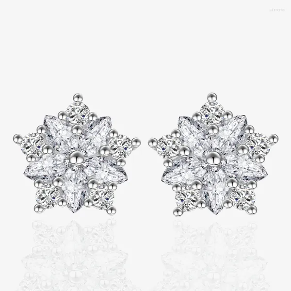 Серьги-гвоздики LOKWAN из стерлингового серебра 925 пробы со звездами, дизайн с высокоуглеродистыми бриллиантами, женские модные индивидуальные изящные ювелирные изделия, подарок