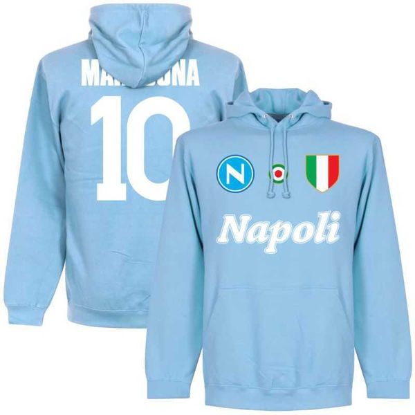 Napoli Maradona Langarm-Trainingsanzug, sportlicher, verdickter Fußball-Hoodie