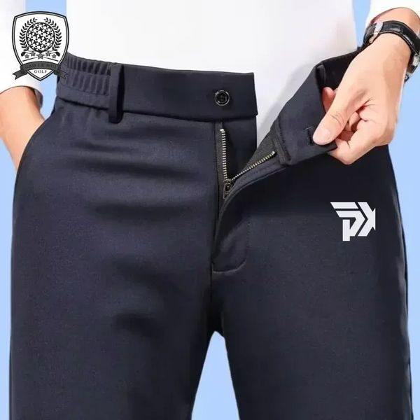 Pantaloni casual Pantaloni da golf Uomo Golf Pantaloni sportivi elastici Golf Spessi dritti Uomo Autunno e inverno Sport Tipo Tipo di tessuto 240119