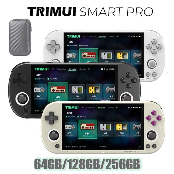 Trimui Smart Pro Portátil Retro Arcade Game Console 4.96inch IPS Handheld Game Console Type-C LINUX HD Screen Smart Video Player 240124