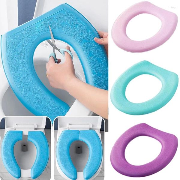 Coprisedili per WC Copriwater Lavabile Adesivo impermeabile Coperchio in EVA Tazza portatile Accessori da bagno