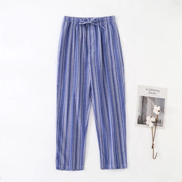 Indumenti da notte da uomo Pantaloni da notte per uomo sopra il ginocchio Abito sottile Living Pigiama allentato Capris Home Coulisse Uomo