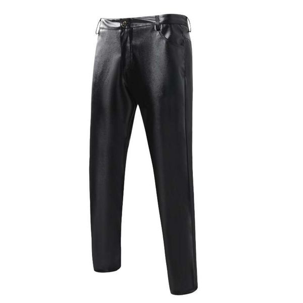 İlkbahar ve Sonbahar Yeni Ürün Sıcak Satış Avrupa ve Amerikan Moda PU Rahat Deri Pantolon Performans Giyim Deri Pantolon Erkekler