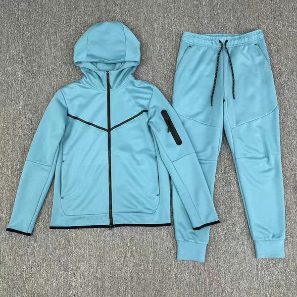 Popular roupas esportivas masculinas cor nude tecnologia tendência roupas esportivas com capuz conjunto europeu e americano de duas peças combinadas com calças de jaqueta com capuz feminino primavera M-2XL