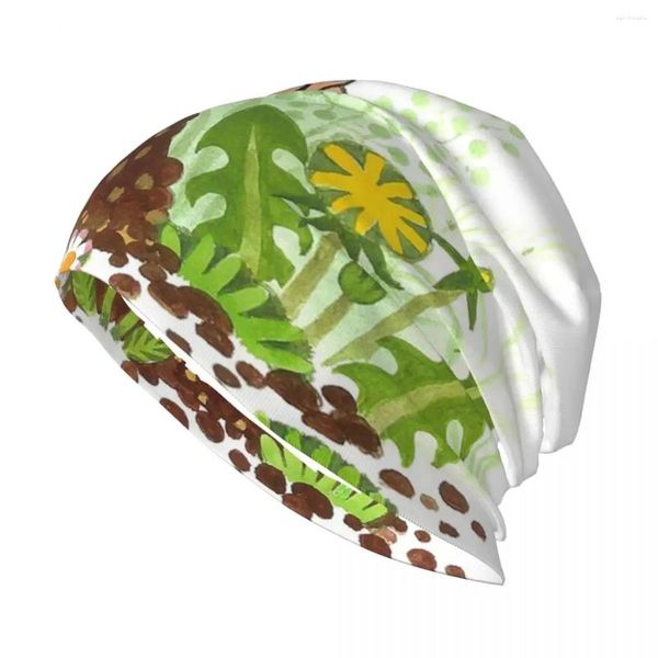 Berets Krtek Zdenik Miler Cartoon Cap Blumen Vintage Erwachsene Ski Skullies Beanies Hut Frühling Warm Kopf Wrap Motorhaube Gestrickt