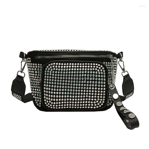 Bel Çantaları Rhinestones Sandık Kadınlar Moda Lüks El çantası Kadın Çantası Geniş omuz kayışı ile büyük kapasiteli crossbody