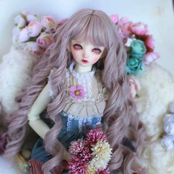 BJD Puppen Hohe Temperatur Lange Lockige 13 14 16 Puppe Haar Qualität Muti Farbe s Handgefertigte Accessoires Mädchen 240122