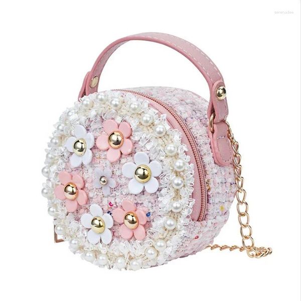 Школьные сумки, женская сумка для маленьких девочек, принцесса для маленьких девочек, милые дети, сумка через плечо с цветком через плечо