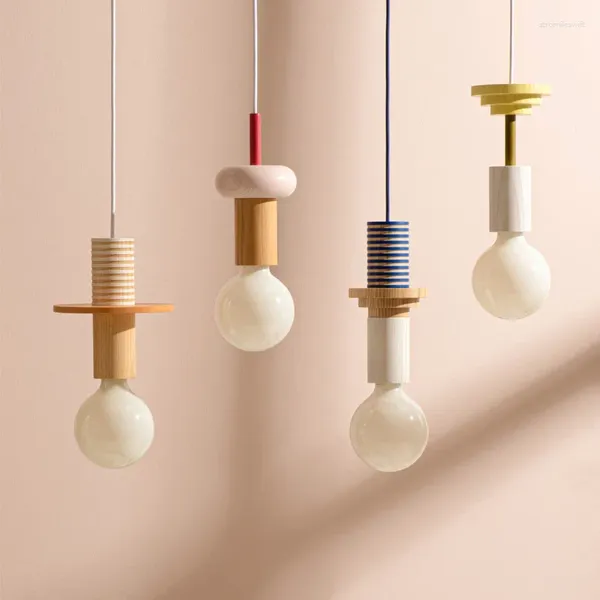 Pendelleuchten Nordic Lampe Holz LED-Leuchten Küche Home Decor Hanglamp Restaurant Decke Kronleuchter Leuchte Schlafzimmer Leuchte
