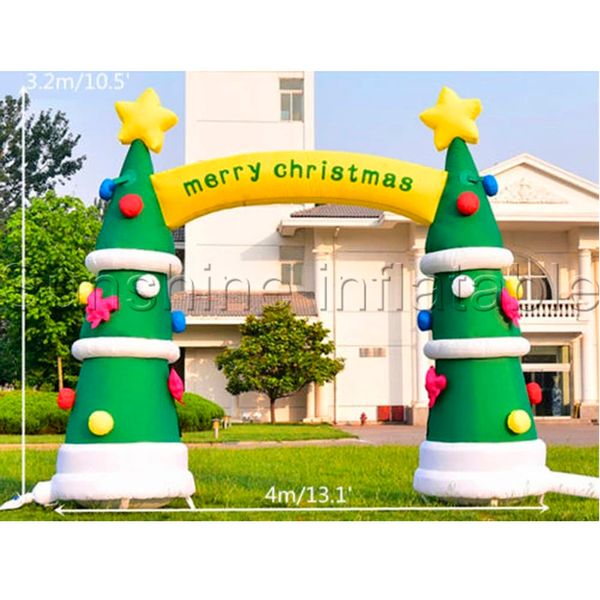 Arco inflável de árvore de Natal com 6m20 pés de largura e ventilador incluído para venda