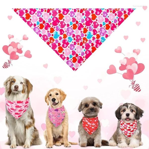 Hundebekleidung, Haustier-Halstuch zum Valentinstag und Katzen-Halstuch für kleine Haustiere