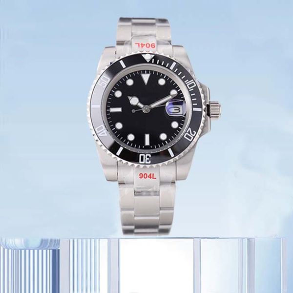 orologio meccanico orologi orologi automatici di alta qualità orologio impermeabile quadrante nero vetro zaffiro orologio in ceramica uomo orologio da polso in acciaio braccialetto nuovo glide