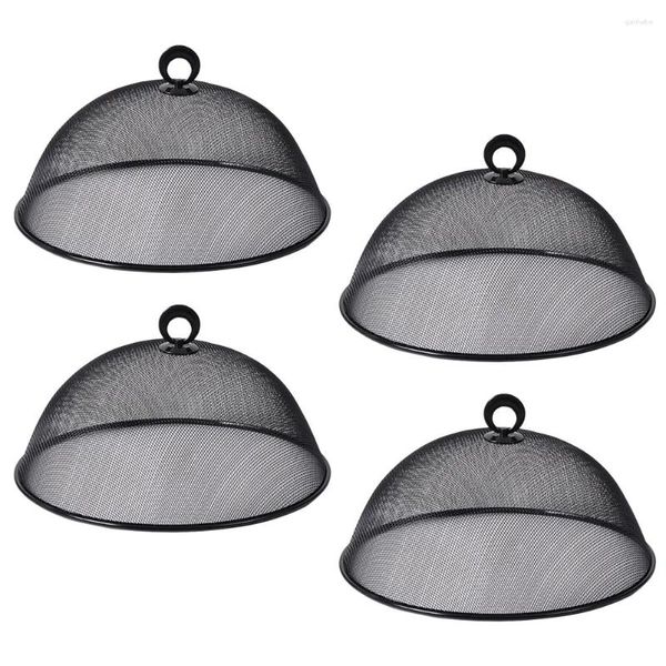 Conjuntos de louça 4 pcs tampa de aço inoxidável cobre tendas domésticas tendas ao ar livre cozinha redonda para interior