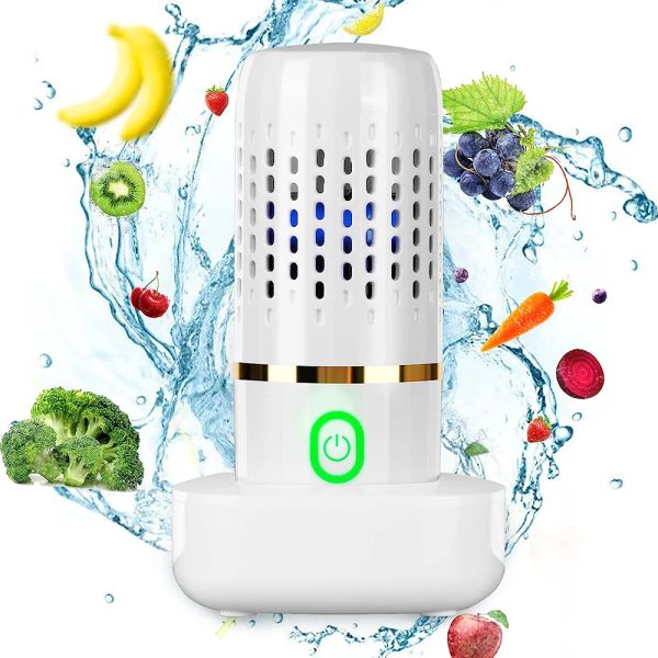 Очистители WHDPETS Машина для мытья фруктов и овощей 4400 мАч Перезаряжаемое портативное многофункциональное ультразвуковое устройство для очистки кухни