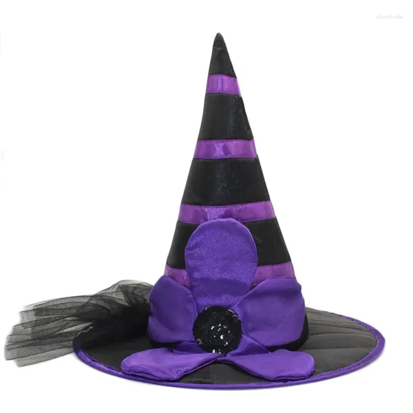 Baskenmütze Hexenhut Kostüm Zauberer Zauberer Halloween Erwachsene Kinder für