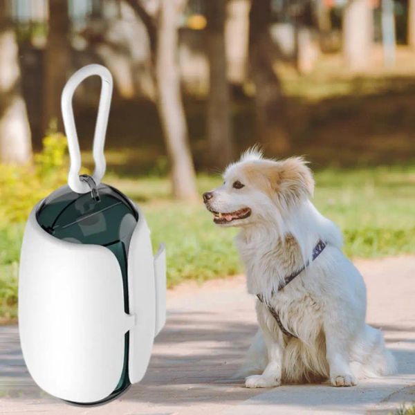 Carrier Creative Safe Pet Dog Poops Bag Holder Supporto per sacco della spazzatura di grande capacità con manico a gancio Forniture per gatti