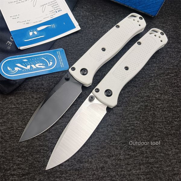 Coltello pieghevole BM Mini Bugout 533 Coltello pieghevole S30V Drop Point Lama Tattica da caccia Coltelli EDC da campeggio all'aperto - Manico bianco