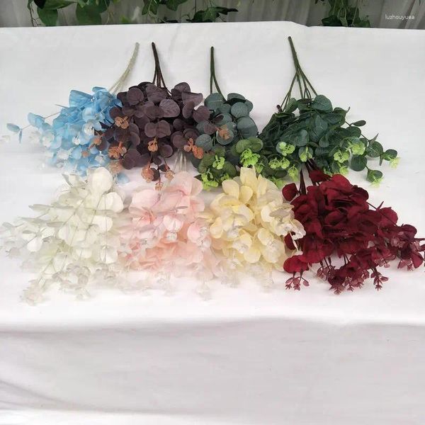 Decoratieve bloemen Geldblad Potplanten Simulatie Groen Bruiloft Home Set Schieten Props Zijde Handgemaakte nep